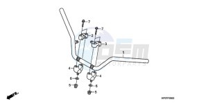 TRX500FMA Australia - (U) drawing HANDLE PIPE