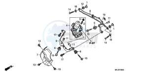 CBR600RAA BR / ABS - (BR / ABS) drawing FRONT POWER UNIT (CBR600RA)