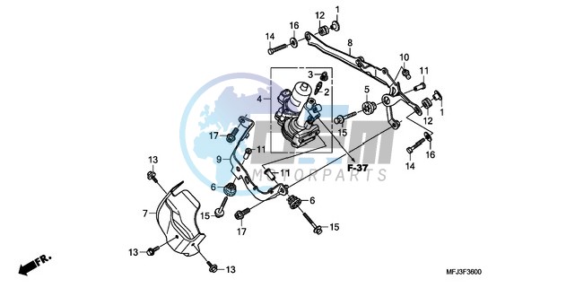 FRONT POWER UNIT (CBR600RA)