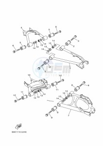 YFM700FWB KODIAK 700 (B6KE) drawing REAR ARM