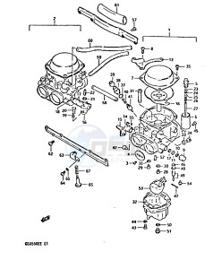 GSX550E (E1) drawing CARBURETOR (MODEL D)