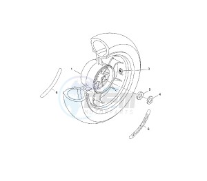 YP R BLACK X-MAX 250 drawing REAR WHEEL