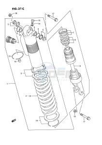 RM125 (E2) drawing SHOCK ABSORBER (MODEL S)