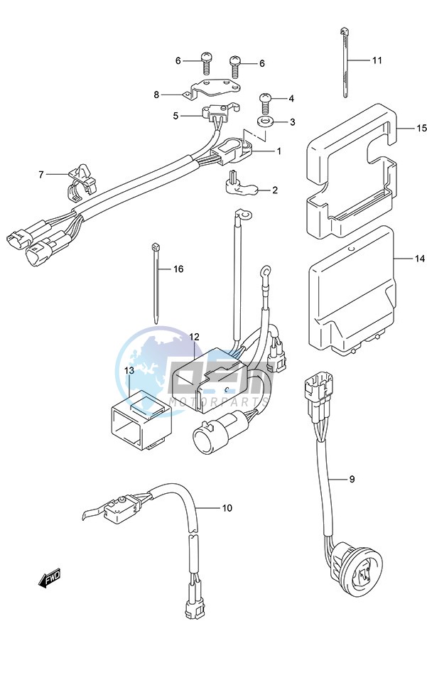 PTT Switch/Engine Control Unit