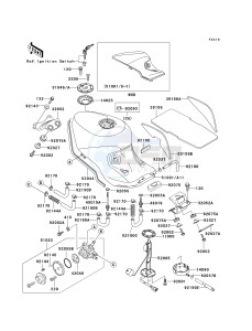 ZX 1100 D [NINJA ZX-11] (D4-D6) [NINJA ZX-11] drawing FUEL TANK