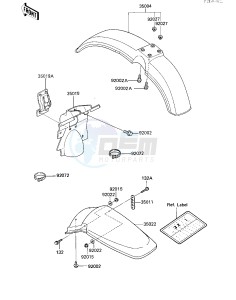 KX 125 D [KX125] (D1) [KX125] drawing FENDERS