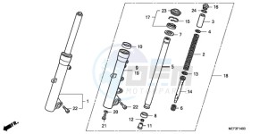 FJS400D9 F / CMF 2F drawing FRONT FORK