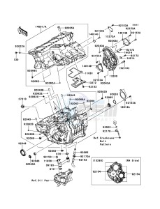 NINJA_ZX-10R_ABS ZX1000KDF FR XX (EU ME A(FRICA) drawing Crankcase