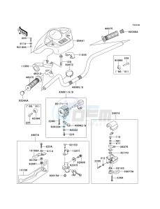 KVF 300 A [PRAIRIE 300 4X4] (A1-A4) [PRAIRIE 300 4X4] drawing HANDLEBAR -- A2_A3_A4- -