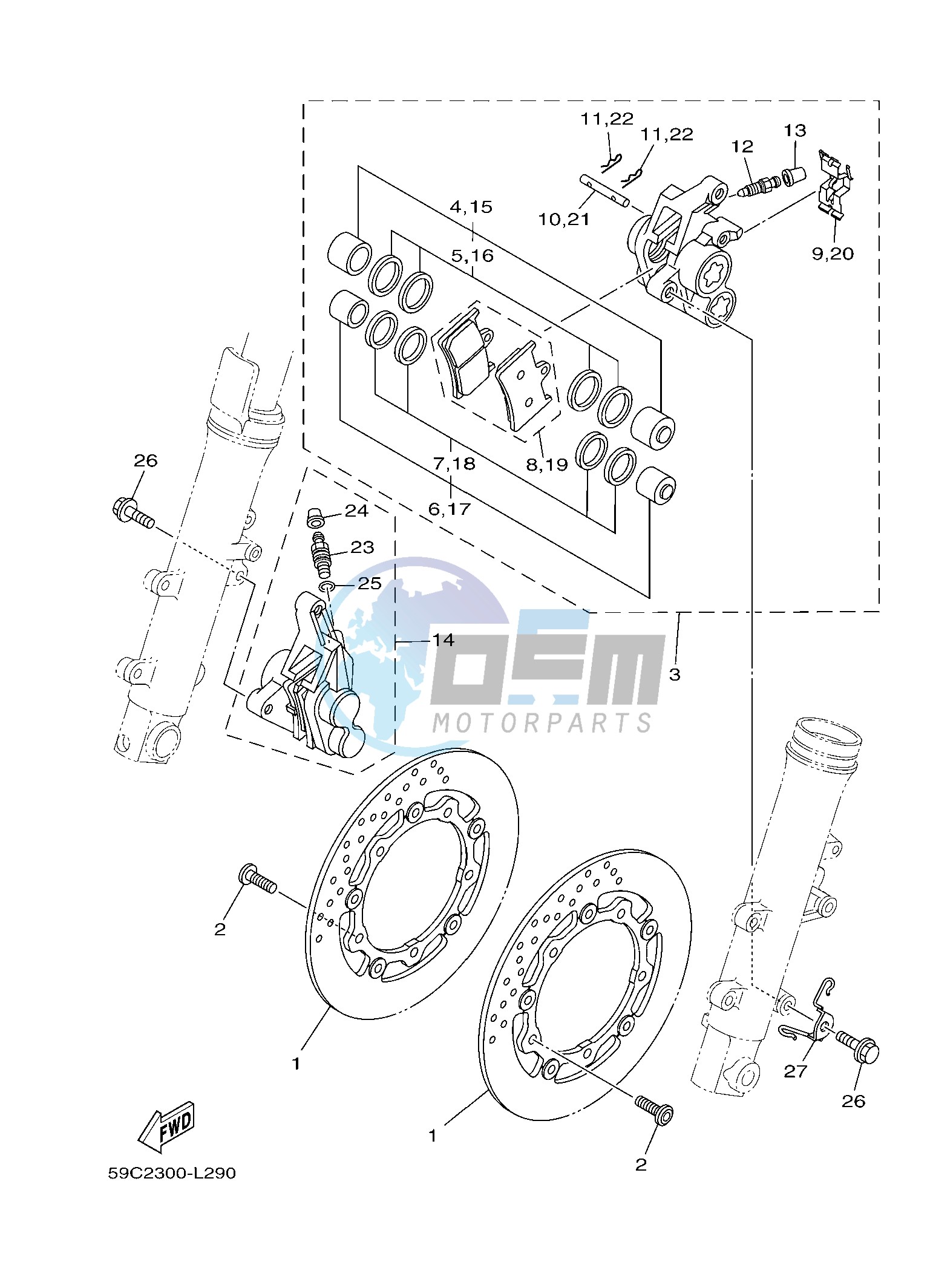 FRONT BRAKE CALIPER