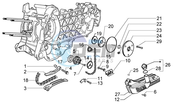 Pump group-oil pan