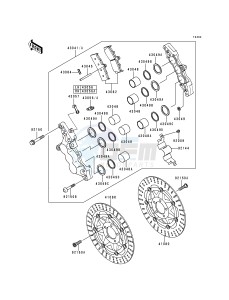 ZX 900 B [NINJA ZX-9R] (B4) [NINJA ZX-9R] drawing FRONT BRAKE