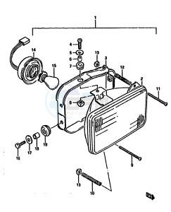 DR125S (F-H-J) drawing HEADLAMP (E24)