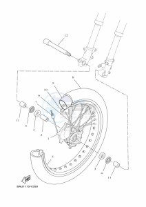 XTZ690 TENERE 700 (BHLA) drawing FRONT WHEEL