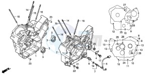 VT750CA drawing CRANKCASE