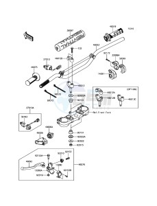 KX250F KX252AHF EU drawing Handlebar