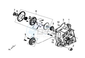 SYMPHONY SR50 drawing CRANKCASE RIGHT