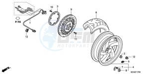 GL18009 BR / AB - (BR / AB) drawing REAR WHEEL