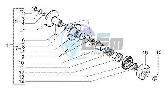 Driven pulley