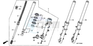 XL700V9 Europe Direct - (ED / SPC) drawing FRONT FORK