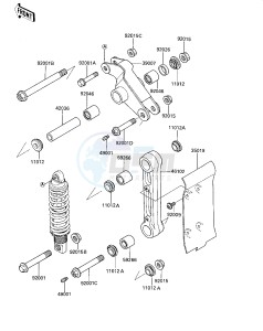 KX 125 C [KX125L] (C1) [KX125L] drawing REAR SUSPENSION