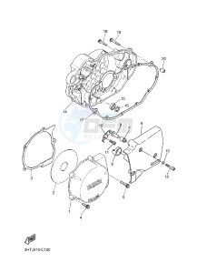 SR400 (2RDB) drawing CRANKCASE COVER 1