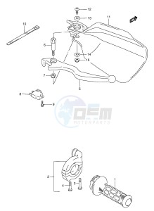 DR800S (E4) drawing RIGHT HANDLE LEVER