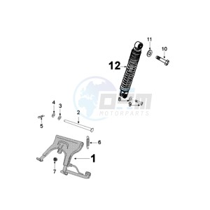 KISBEE A drawing REAR SHOCK AND STAND