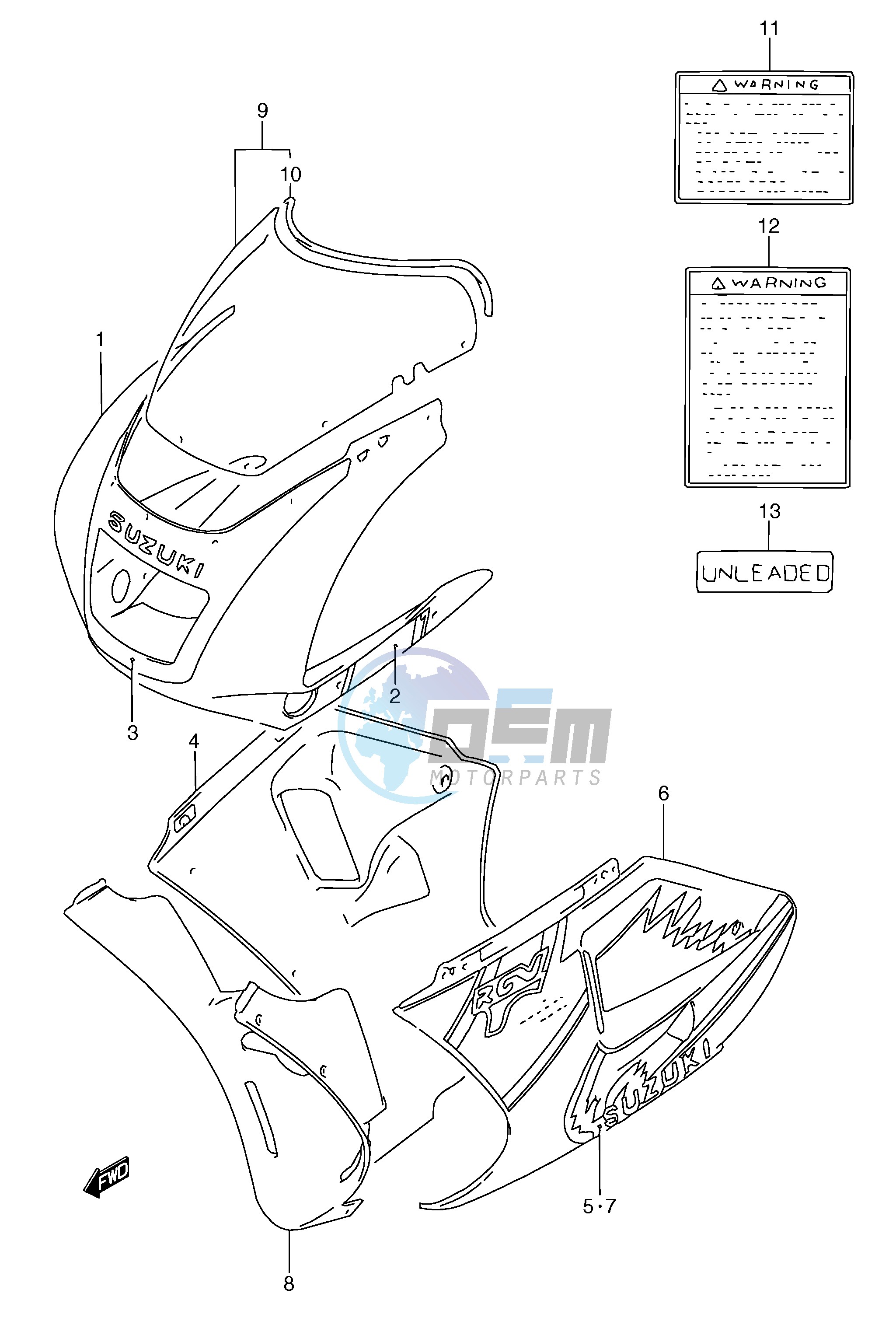 COWLING  BODY (MODEL N 13Z)