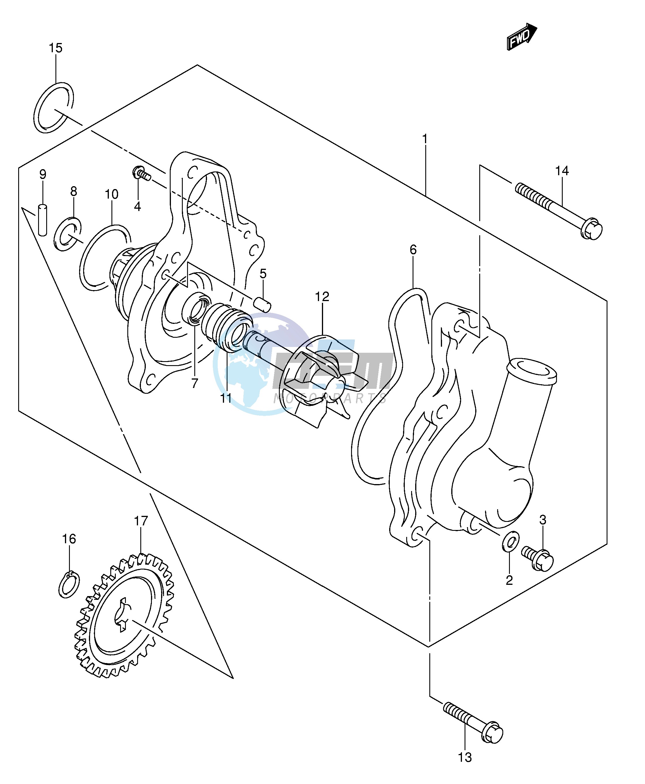 WATER PUMP (MODEL K5 K6 K7)