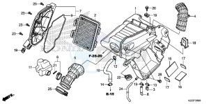 CRF250LD CRF250L UK - (E) drawing AIR CLEANER