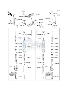 KLX 250 T [KLX250S] (T8F) T9F drawing FRONT FORK