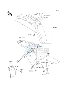 KX 250 R [KX250] (R1) R1 drawing FENDERS