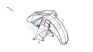 MAXSYM 600 I ABS EXECUTIVE EURO4 L7 drawing FRONT FENDER