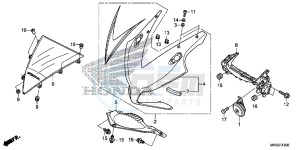 CBR1000RRF Fireblade - CBR1000RR 2ED - (2ED) drawing UPPER COWL