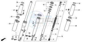 VT750C drawing FRONT FORK