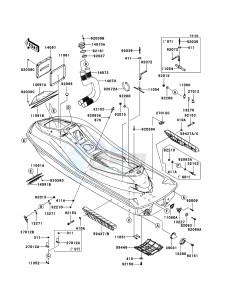 JET SKI ULTRA 250X JT1500B8F FR drawing Hull