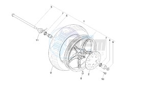 SONAR - 50 CC VTHLR1A1A 2T drawing FRONT WHEEL