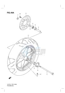 UH125 BURGMAN EU drawing FRONT WHEEL (MODEL EXECUTIVE P19 AND RACING