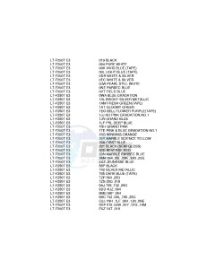 LT-F250 (E3) drawing * COLOR CHART *