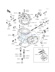 KX 500 E [KX500] (E9) [KX500] drawing CYLINDER HEAD_CYLINDER