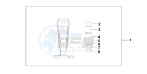 VT750CA9 Europe Direct - (ED / MME) drawing LEATHER TANK BELT