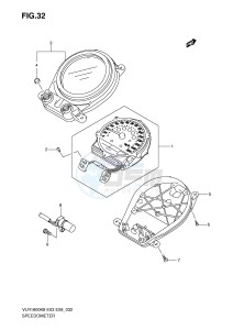 VLR1800 (E3-E28) drawing SPEEDOMETER (VLR1800K8 TK8 K9 L0)