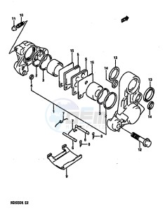 RGV250 1989 drawing REAR CALIPER