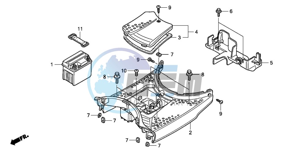 FLOOR STEP/BATTERY