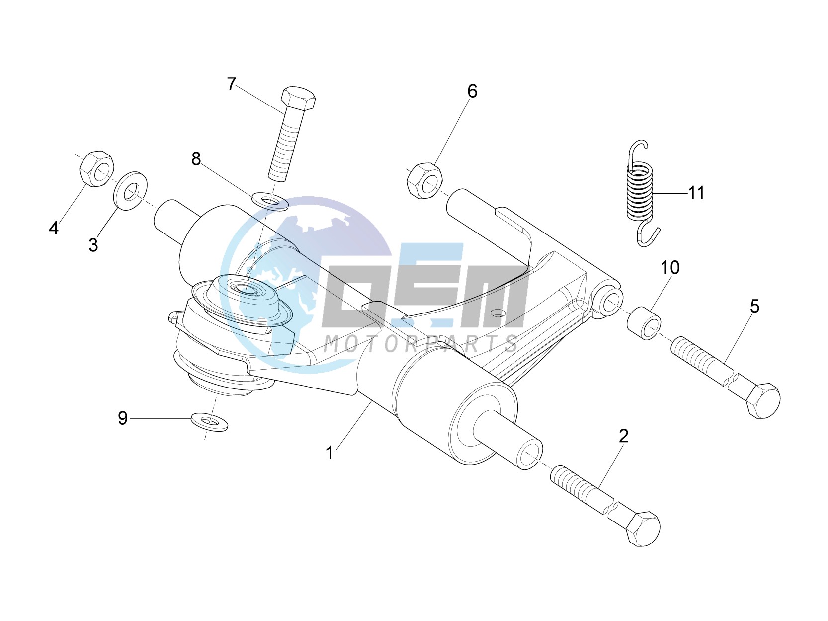 Swinging arm