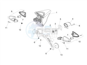 DORSODURO 900 E4 ABS (EMEA, LATAM) drawing Rear lights