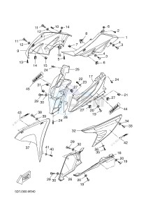 YZF-R125 R125 (5D7J 5D7J 5D7J) drawing COWLING 1