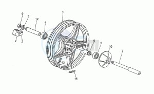 V 50 500 PA PA drawing Rear wheel