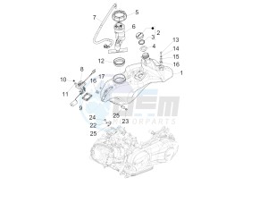 PRIMAVERA 150 4T 3V IE NOABS E3 (NAFTA) drawing Fuel tank